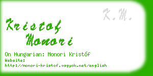 kristof monori business card
